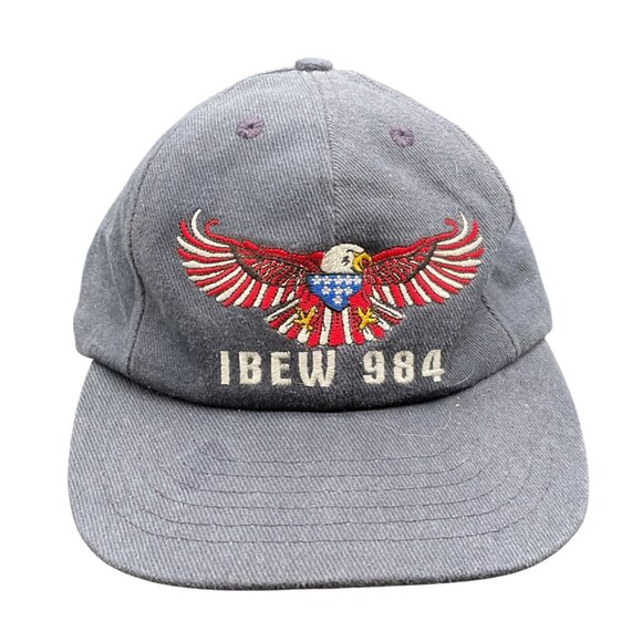 IBEW International Brotherhood of Electrical Ball Cap Blue Eagle No 984 Mens - Picture 1 of 5